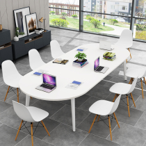 New Oval White Table Simplifies Modern Table Long Table Fashion Creativity Table Table