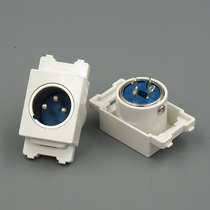 Type 120 Canon Module Callon Male Socket Large Three-Core Microphone Module with Ground Insertion and Panel