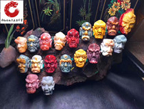 Alla good color jade goat liver stone South Red Manau engraving 18 Rohan hand string necklace holding Buddhas baby Buddha hand strings