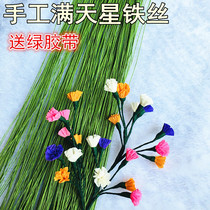 Handmade fine iron wire made of flower Rod flower stem diy flower art leaf vein silk net Flower make paper flower 26