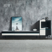 TV Cabinet Modern Minimalist Tea Table Composition Nordic Light Lavish Rock Board 2 m Small Family Type Sides Furnishing Extremely Simple Upscale