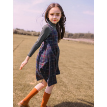 Girls Skirt 2021 New Autumn Childrens Dress Dress Girl Strap Skirt Super Ocean Fashion Two-Piece