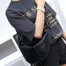Bag female 2020 net red tide ins slung retro Joker chest bag large capacity waist bag soft skin croissant dumpling bag