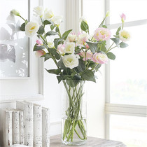 3-head simulation bellflower flower European 6-head bellflower flower silk flower fake flower dried flower Living room vase set flower Eternal flower