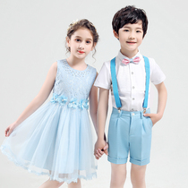 Childrens performance clothing chorus dress girl princess dress 61 kindergarten performance clothing boy backwear pants dress