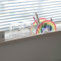 Acrylic meow warlock new product ins wind Nordic Korea Rainbow desktop office stationery small things storage box pen