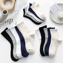 Stockings Children of the Long Sox children in the outside wearing spring and summer thin cotton white sports summer black pure color long cylinder