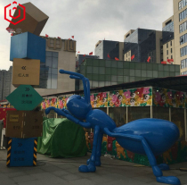 FRP large-scale simulation ant-proof copper carving animal sculpture outdoor park city square animation cartoon decoration