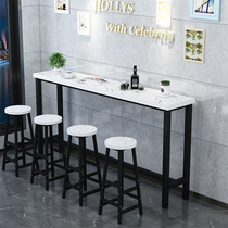 Bar table home high table restaurant coffee milk tea shop table and chair small balcony table long table narrow bar table against wall