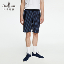 Bhiyin Löfven Spring Summer New Mens Full Print Nine Colors Deer Pants Sport Elasticated Drawstring Shorts Anti-Wrinkle High Elasticity