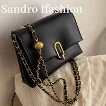 French Sandro Ifashion high sense small bag female oblique cross-ocean style autumn and winter one shoulder messenger bag