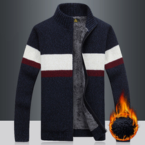 2021 autumn and winter mens knitwear cardigan sweater coat lapel neck sweater coat European and American thread clothes tide
