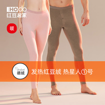 Red Bean Develvet Fever Autumn Trouser Anti-static antibacterial Anti-trace pants single piece warm pants in winter