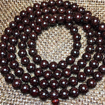  Full of gold stars Indian wild forest old material small leaf red sandalwood bracelet 8mm10mm108 male and female Buddha beads