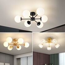 Thunder Lighting Nordic Magic Bean Chandelia Bedroom Lamp Minimalist Creative Suction Dome Light Atmospheric Net Red Modern Lighting Lamps