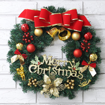 Christmas wreath door hanging decoration red gold rattan home Christmas tree Bell rattan scene arrangement
