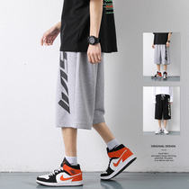 Frock shorts Mens summer leisure sports beach five-point pants trend wear loose ins seven-point pants