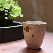 Plum blossom Chen Peiqiang original hand made Dunhuang Gongdo Cup pure handmade rough pottery simple tea set accessories tea dispenser