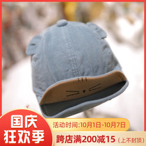 Direct mail ETTOI Korea Pegus childrens clothing 2021 autumn double hat brim sky blue hat 576805