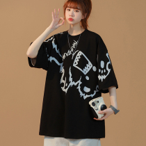 vintage short sleeve t-shirt woman big code loose 2022 new summer fat mm design sensation small crowdsleeve blouse