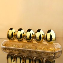 Yimingju 2021 bronze golden egg year-old golden ornament Bronze solid simulation egg opening gift God of wealth