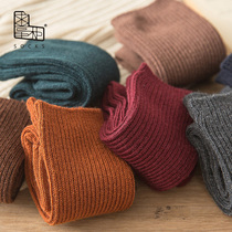 Begging dispensers Sox children wool autumn and winter thick deposit box socks Japanese mercerized double-pin soft and warm heaps stockings