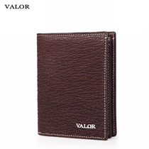 French Valor Shark Skin Wallet Brand Business 2021 New Trendy Men Short ticket clip genuine leather