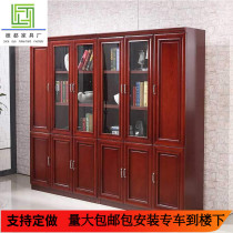 Bookcase file cabinet wooden office locker file cabinet multi-door office cabinet glass filing cabinet