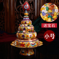 Cloisonne pure hand-polished manza plate small Tibetan Buddhism seven treasures manda plate with tray special price