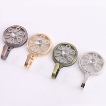 Zinc alloy multi-drill double hook wall hook wall hook fixed curtain accessories bathroom bedroom kitchen adhesive hook