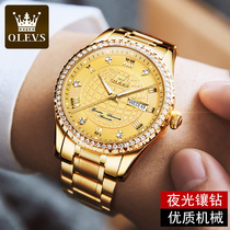 Swiss brand-name watches Mens watch brands automatic waterproof double calendar Nouveau Riche gold mechanical watches Top ten trends