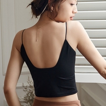 u type beauty back inner clothes net red popcorn with short and small vest external hitch summer beating bottom and blouse blouse