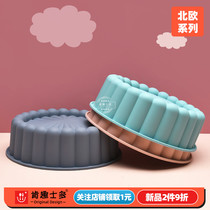 Ken Fujitsu New Solar Flower Cake Mould Food grade silicone hundred euro-style round macaron baking