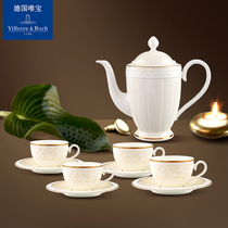 villeroyboch Germanys meritocratic import bone porcelain Lower afternoon tea suit coffee tool suit Home Eva