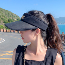 Hat female summer sun protection face UV sun hat Korean fashion wild outdoor cycling empty top sun hat
