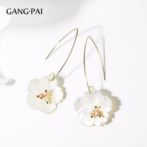 2021 New Tide Individuality Net Red Flowers Earrings Female Belles Earrings Accessories Superior Sense-style ear-ear hooks