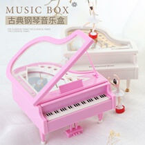 Art dance student creative European piano dancing girl clockwork trumpet music box home accessories birthday