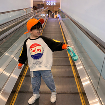 Childrens clothing boys spring and autumn clothes 2021 new childrens foreign style spring 2020 Korean version of handsome base shirt tide