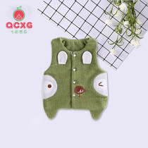 Baby vest Spring and Autumn outside wearing foreign style warm children clip cotton vest cute 0 male 3 Female 6 baby cartoon clothes