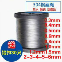 304 stainless steel wire rope Multi-strand soft small wire clothesline fishing line 0 3 1 1 5 2 2 5 3 4 5MM