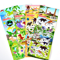 Creative Korean creative cute animal cartoon Three-dimensional DIY diary album decoration sticker bubble sticker kindergarten little red flower bonus sticker sticker cute cartoon expression sticker prize toy