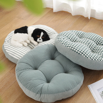 Nordic hipster futon washed cotton round tatami mat cotton bay window balcony floor cushion thickening