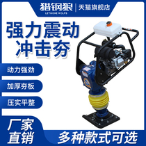 Hunting Steel wolf electric gasoline impact rammer small vertical diesel vibration rammer roadbed Road tamper 380V