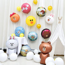 Wholesale rabbit bear genuine balloon children cartoon aluminum film balloon aluminum foil decorative toy supplies handheld balloon