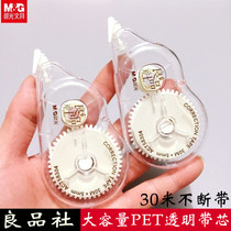  Chenguang stationery Ryohinsha correction tape ACT58304 white 30m foot rice smooth transparent shell PET correction tape