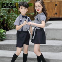 Kindergarten uniforms primary and secondary school students British Academy style summer school uniforms childrens costumes cotton short-sleeved shirts