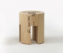 Nordic wooden pier solid wood stool ornaments dressing table chair coffee table round stool creative low stool stump wooden pile personality