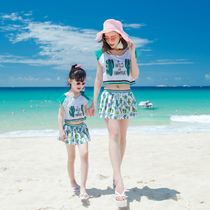 2019 new parent-child swimsuit female mother-daughter Korean cute parent-child swimsuit mother-daughter swimsuit middle child swimsuit
