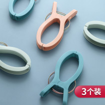 Windproof clamping of clothes with large number of sunbeds small number of clotheslines fixed drying clip holder large clip cotton quilted.