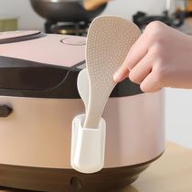 Kitchen rack rice spoon seat detachable suction type household rice cooker rice spoon wall-mounted creative storage rack
